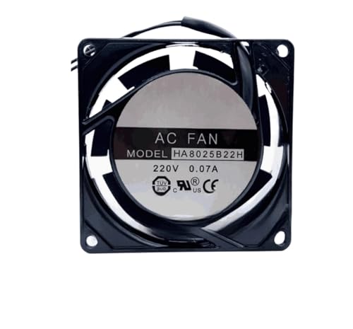 Ventilador de refrigeración for chasis con fuente de alimentación de 8025, 12 V, 0,32 A, 8 cm, 3 cables, medición de velocidad, AUB0812HH(2-wire)