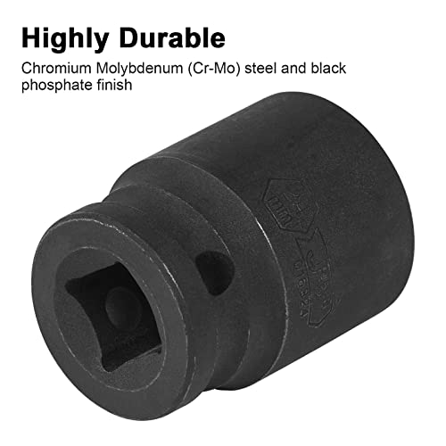 Image of JETECH 1 /2 Inch Drive 24mm Standard Impact Socket, Chrome Molybdenum Alloy Steel, 6-Point Design, Metric