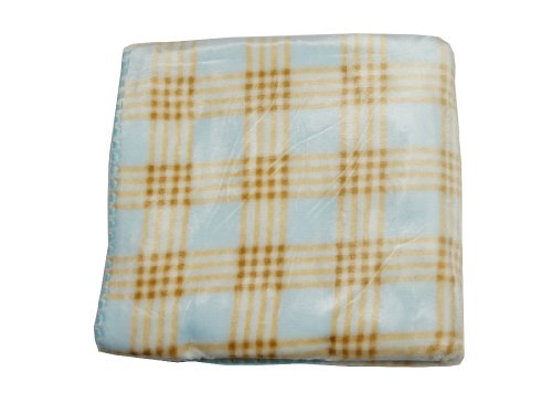 Big Oshi Fuzzy Crib Blanket (Blue)
