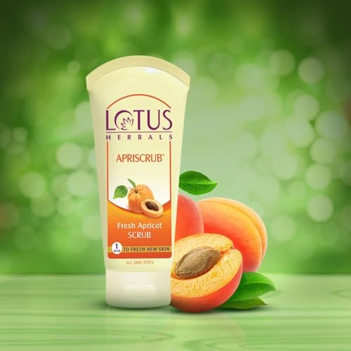Image of Lotus Herbals Apriscrub Fresh Apricot Scrub | Natural Exfoliating Face Scrub | Chemical Free | For All Skin Types | 180g (Pack Of 2)