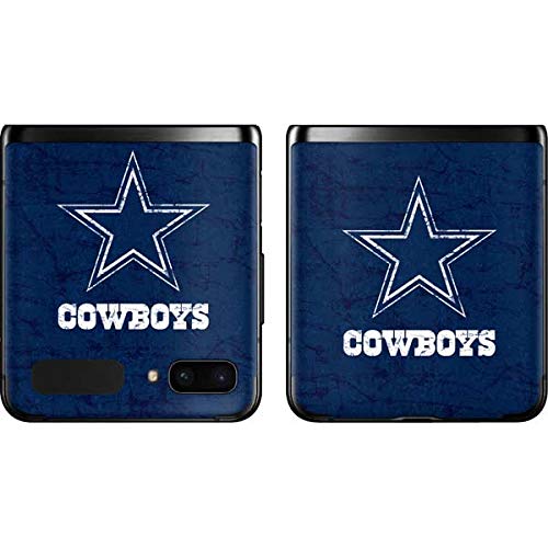 Skinit Decal Phone Skin Compatible with Samsung Galaxy Z Flip - Officially Licensed NFL Dallas Cowboys Distressed Design