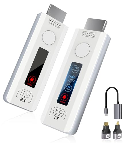 Wireless HDMI Transmitter and Receiver for TV: Plug & Play Portable Wireless HDMI Extender Kit...