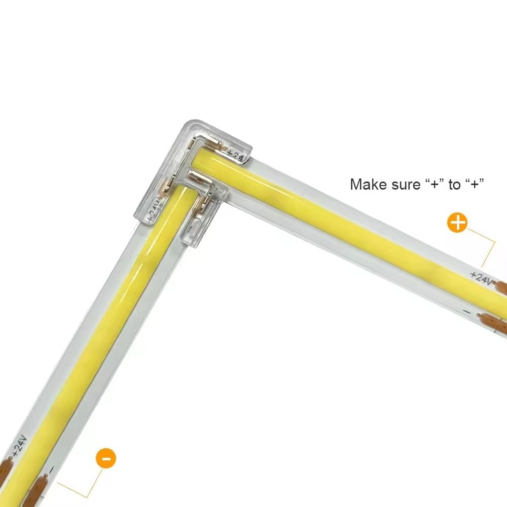 10 L-Shaped 2-pin 10mm Seamless Clear connectors - Image 3