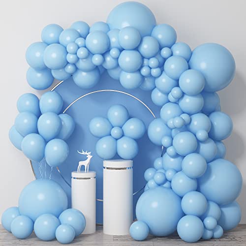 Light Blue Balloons Latex Balloon 5 10 12 18Inch Different Sizes 103Pcs Matte Baby Blue Sky Blue Balloon Kit For Kids Birthday Party Decoration Balloon Garland Baby Shower Wedding Holiday #TOP5