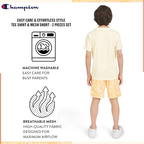 Image of Champion Boys 2 Piece Short Sleeve Shirt and Mesh Shorts Sets