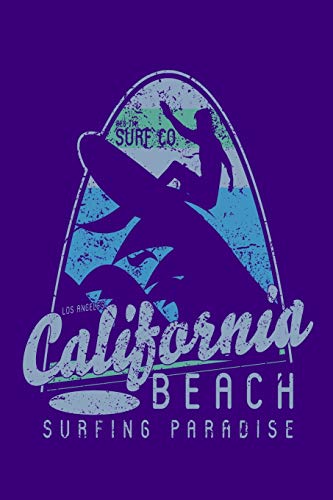 Surf Co - Los Angeles California - Beach Surfing Paradise: 110 Page, Wide Ruled 6' x 9' Blank Lined Journal