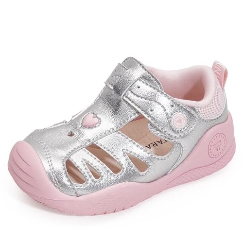 Toddler Boys Girls Leather Sandals Closed-Toe Outdoor Leather Athletic Shoes