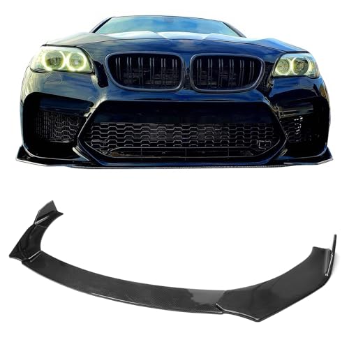 IKON MOTORSPORTS, Compatible with Most 62" - 66" Width Car, Adjustable A Style Front Bumper Lip Chin Splitter Spoiler Air Dam Carbon Fiber Print PP 3PCS - Image 5