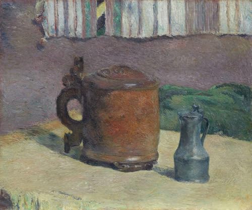 Lienzo Cuadro Paul Gauguin Jarra de madera obra de arte impresionista para pared 60x90cm
