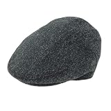 Glen Appin Harris Tweed County Cap for Men (US, Alpha, Medium, Charcoal)