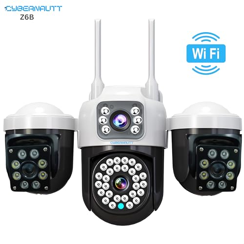 Image of XUGA Cybernautt Z6B 12MP Triple Lens WiFi Camera | 12MP high-fidelity triple lens array for smart home outdoor security. Full wireless PTZ pan-tilt-zoom control via app.