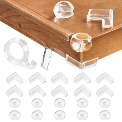 Image of 20 Pcs Corner Protector Baby 6.6ft(2M) Table Edge Protectors for Baby Corner Protector Guards Baby Proofing Corner Guards Clear Corner Protectors for Furniture and Sharp Corners