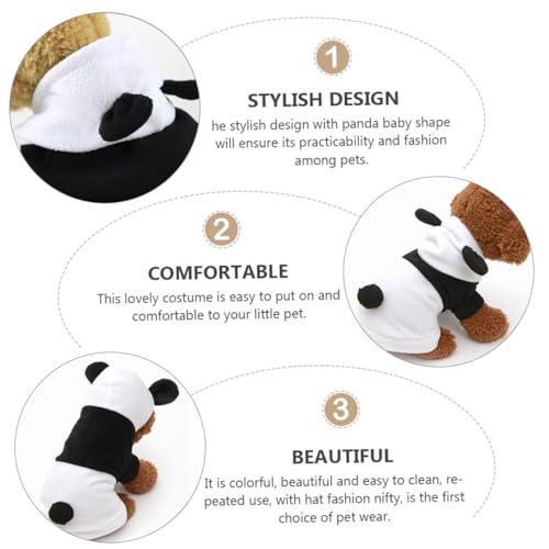 Disfraz de panda para perros tamaño L miniatura 2