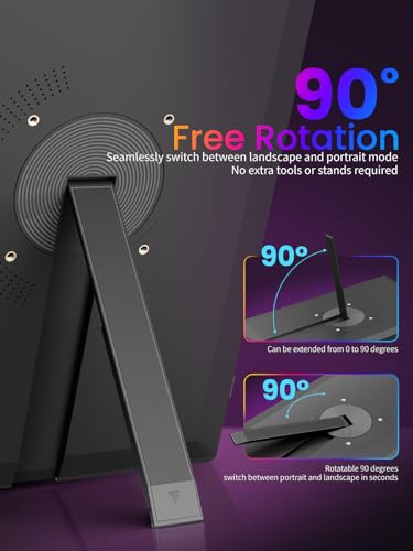 Image of 15.6 Inch Portable Monitor, 1080P FHD IPS Ultra-Slim Travel Monitor with Kickstand & Speakers, USB-C HDMI Plug & Play HDR External Monitor for Laptop PC Phone PS5 Xbox Switch