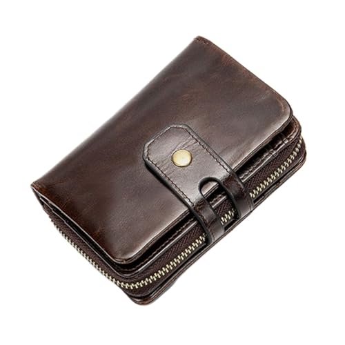 Men's Wallet Leather Retro Men's Business Wallet for Party，Travel(Brown)