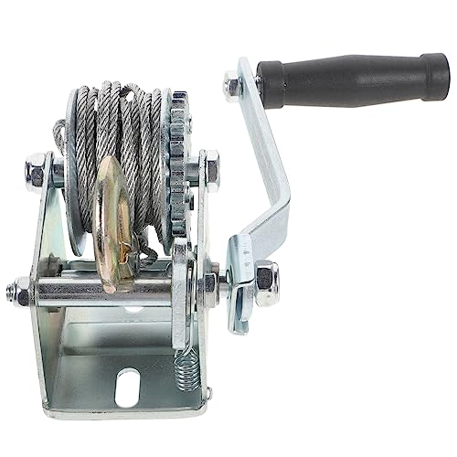 Unomor Manual Winch Hand Winch Worm Gear Rope Mini Winch Cable Moving Trailer Winch Crank Wenches Van Loading Boat Hand Winch Heavy Small 500 Lb Winch Ratchet Hand Winch 500lb Winch Metal
