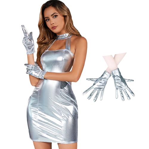 AYYOHON Vanessa Kensington Kostüm Silbernes...