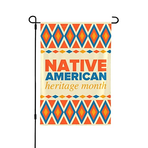 Native American Heritage Month Indigenous Pride Garden Flag Double Sided Banner Flags Welcome Decoration For Wedding Party Yard 12x18 Inch