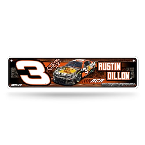 Rico Industries NASCAR Racing Austin Dillon No. 3 Metal Street Sign 4" x 15" Home Décor - Bedroom - Office - Man Cave