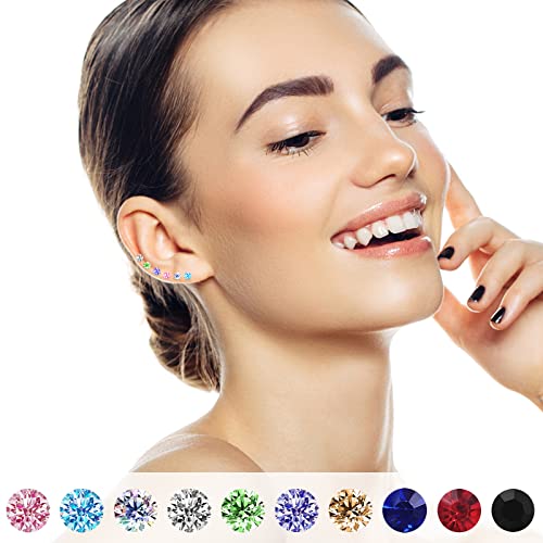 Plastic Earrings,80Pcs Colorful Cubic Zirconia Earrings For Gril, Medical Grade Plastic Post Earrings For Sensitive Ears, 3Mm Stud Earrings For Women Hypoallergenic #TOP5