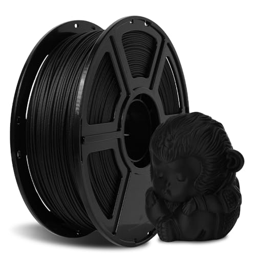 Image of FLASHFORGE Carbon Fiber PLA Filament 1.75mm, Carbon Fiber Reinforced PLA 3D Printer Filament, 1KG Spool Dimensional Accuracy + /- 0.02mm, High Strength & High Abrasion-Resistance (Black)