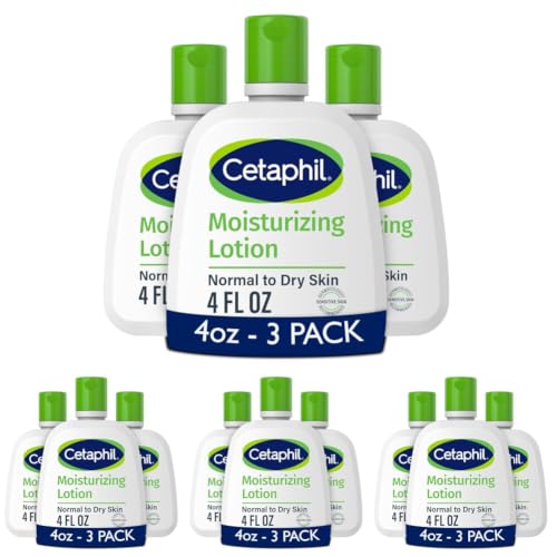 Cetaphil Moisturizing Face &amp; Body Lotion, Sensitive Skin, 4 Fl Oz (Pack of 12)