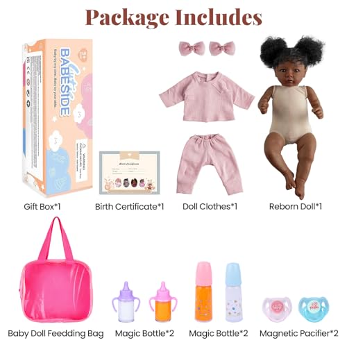 Muñeca Reborn Bebé Realista Negra de 20 Pulgadas miniatura 5