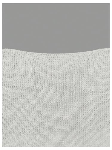 GORGLITTER Women's Sheer Knit Poncho Top Cold Shoulder Dolman Sleeve Crocheted Boho Sweater4