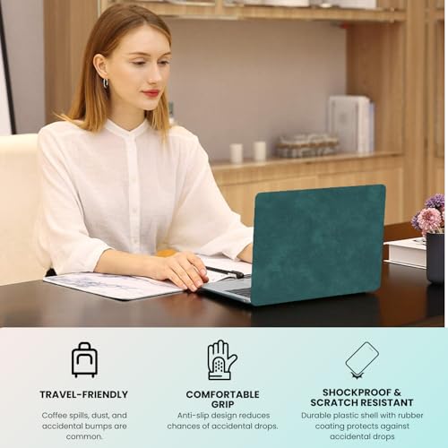 Image of MOCA Pro 16 Inch Laptop Case 2019 2020 A2141 Slim Protective Plastic Hard Shell Cover with Touch Bar and Touch ID Support (Dark Green, Pro 16 inch 2019-2020)