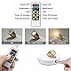 HONWELL Spot Lampe LED Wireless Deckenstrahler mit Fernbedienung Puck Licht Leselampe AA Batteriebetrieben Nachtlicht mit Drehbar Licht Kopf für Spiegelanstrich Dartscheibe Küche Treppe Gang, 2 Stück