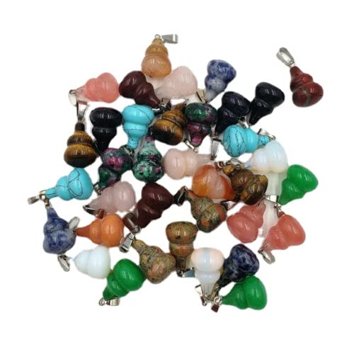 Colgantes de calabaza en piedra natural para manualidades lote de 50 unidades mixtas