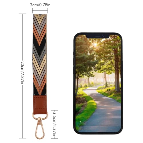 Wrist Lanyard for Keys Wristlet Lanyard Long and Mini Wristlet Strap Keychain for Women Man Car Keys Stretchy Keychain Holder, Original Elastic Anti-Drop Design