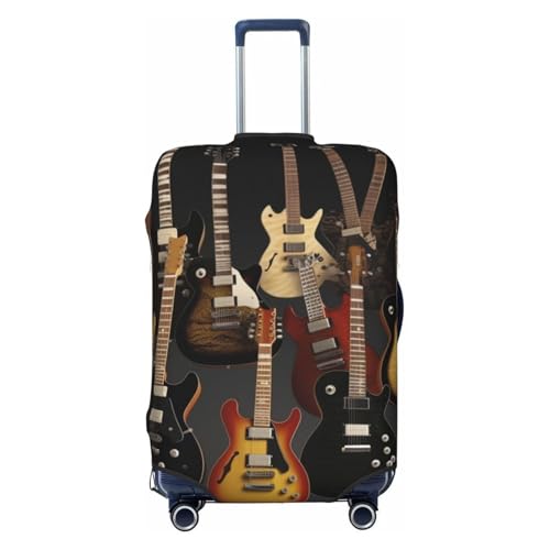 Travel Luggage Cover Elastic Anti-Scratch Suitcase Protector Washable Travel Suitcase Cover Guitars Luggage Protector Fits 18-32 Inch Suitcase