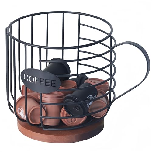 MEETOZ Organizer per cialde di caffè, in ferro stile nordico,