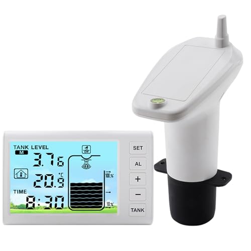 Water Liquid Depth Meter Ultrasonic Transmitter Receiver Detector Digital Water Liquid Gauge with Backlit