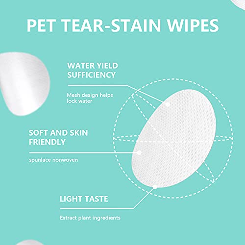 130Pcs Salviette Occhi Cane Salviette Oculari per