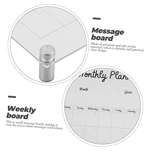 Tableau mémo transparent acrylique effaçable pour optimiser l'organisation - 6