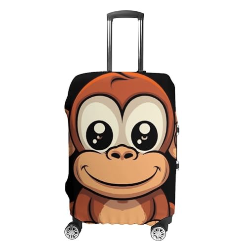 Cartoon Monkey Printed Luggage Cover Protector, Fits 18-32 Inch Luggage