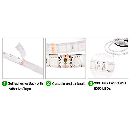 Tira de LED RGB con Control Remoto y Fuente de Poder miniatura 5