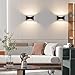 Aipsun Black Modern LED Wall Sconce Indoor Wall Lights 1 Pack Hardwired Up and Down Wall Mount Light for Living Room Bedroom Hallway Corridor Conservatory Warm White 3000K(with G9 Bulbs)