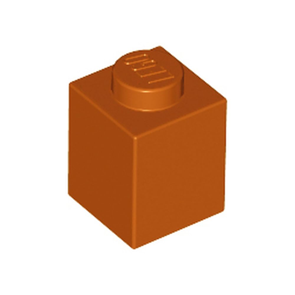 LEGO Building Brick 1x1, Part 3005, Part 3005, Choose Your Colour (Dark Orange, 10, Bricks)
