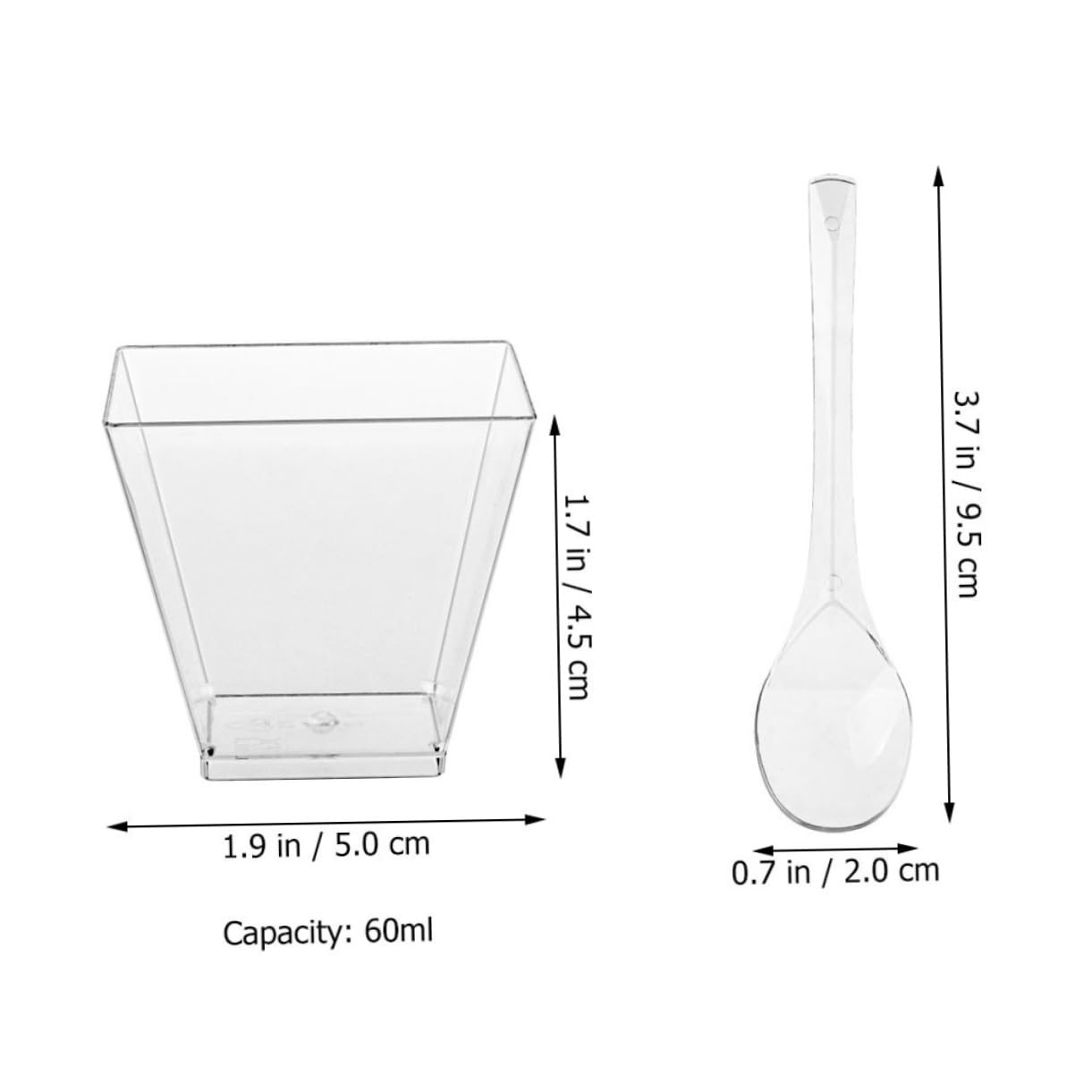 FUNOMOCYA 50 Sets Dessert Cup Clear Portion Cup Chocolate Mousse Cup Pudding Cup Parfait Cup Dessert Container Cupcake Boxes Tiramisu Cup Party Mousse Cup Mini Mousse Cup Yogurt Cup White