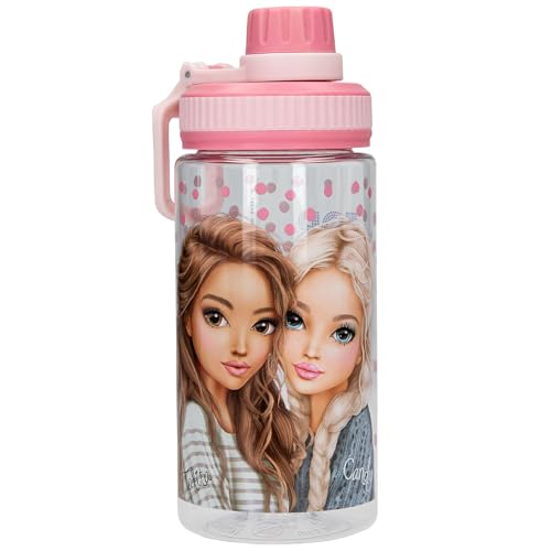Depesche 14017 TOPModel Dots Gourde Transparente aux Couleurs Bonbon avec Motif Licorne, Bouchon et poignée, capacité : Environ 500 ML