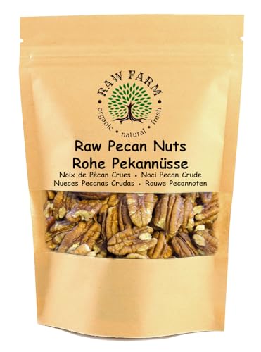 Raw Farm - Nueces Pecanas Crudas - 1kg - Sin Gluten y Sin Soja, Ricas en Fibra y Minerales
