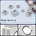 Glarks 90pcs Square Nut Set M3 M4 M5 M6 M8 304 Stainless Steel Square Thin Nut Square Machine Screws Nut Metric Coarse Thread Nuts Assortment Kit