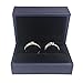 DesignSter Blue Bearer Ring Box – Premium PU Leather Double Ring Box for Wedding Engagement Ceremony Gift Box