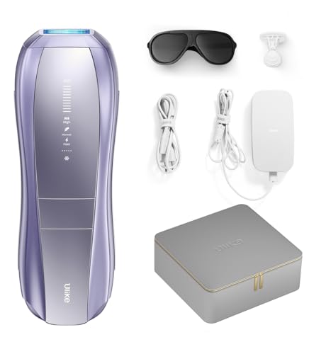 Image of Ulike Air 10 IPL Laser Hair Removal for Women & Men, 65F Ice-Cooling, Dual Lights, Skin Sensor & SHR Mode for Nearly Painless, Long-Lasting Hair Removal, Includes Leather Case, Purple