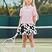 Gomyblomy Cow Print Girls Tennis Skirts with Shorts Fashion Kids Activewear Teen Girls Skorts Size 9-10 11-12 A-line Flowy Dance Skorts with Pocket Athletic Skirt for Golf Running Yoga