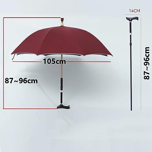 Parasol z laską dla seniorów – antypoślizgowy, wiatroszczelny design zapewniający bezpieczeństwo na zewnątrz i komfort, idealna pomoc w poruszaniu się dla osób starszych