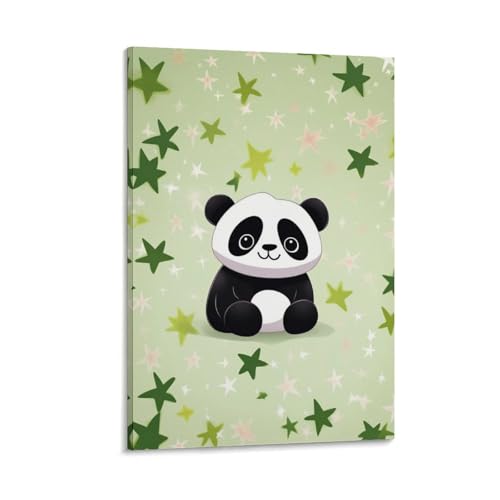 Toile Mur Art Panda Étoile 50x75cm Impression Premium pour Salon